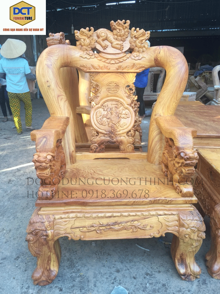 Bàn ghế chạm Nghê