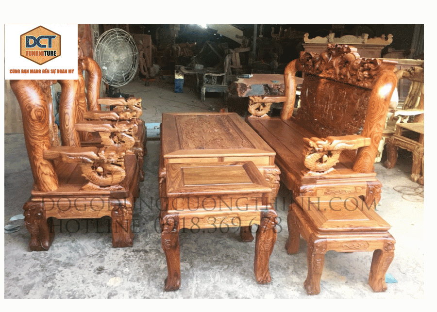 salon phong khach go huong