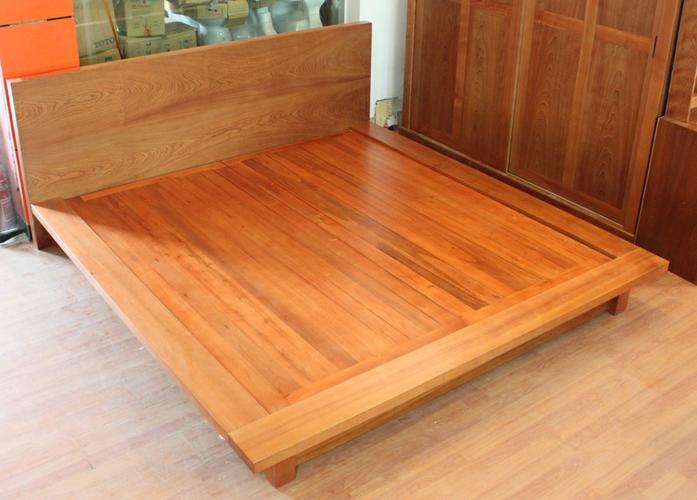 Mẫu giường ngủ gỗ sồi