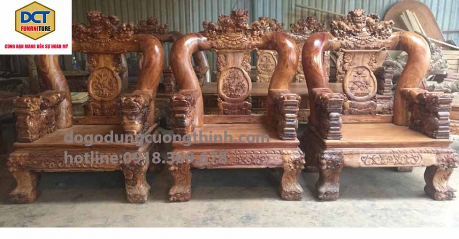 ghế cẩm lai tay 18 chạm Nghê
