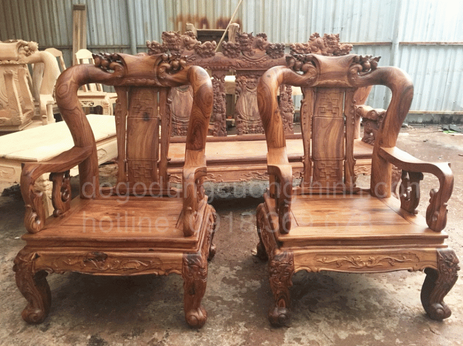 salon cẩm lai chạm đào