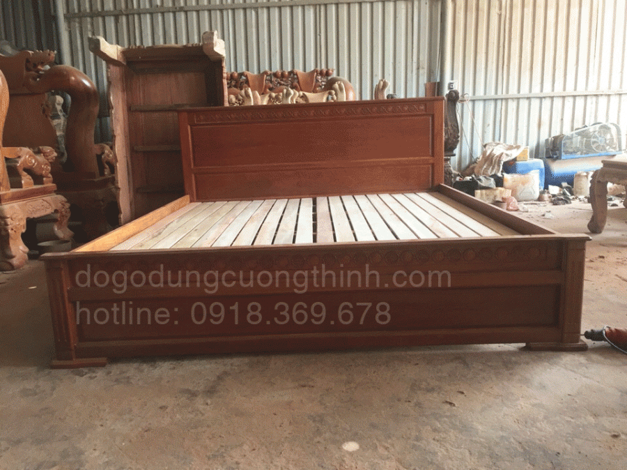 giường ngủ gỗ căm xe