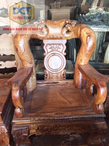 ghế đơn cẩm lai tay vịn 16