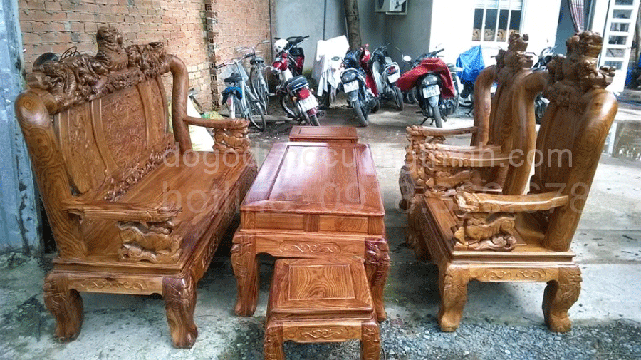 bàn ghế chạm rồng