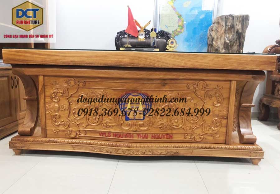 bàn làm việc cao cấp gỗ gõ đỏ