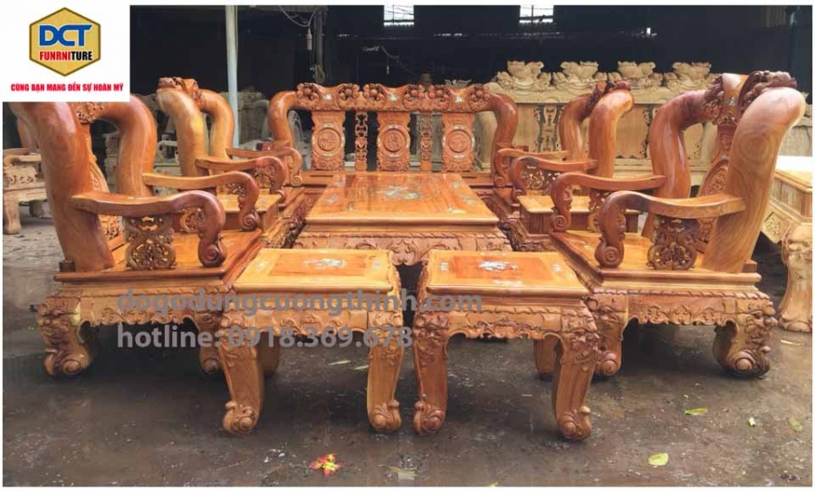 bộ gõ đỏ Lào chạm đào