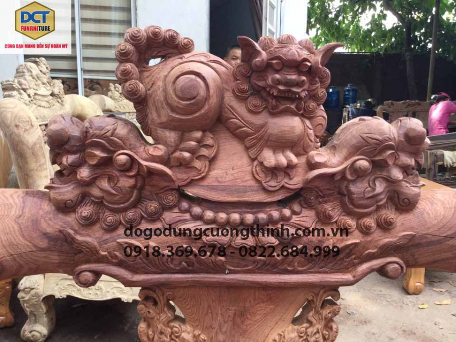 bàn ghế chạm nghê