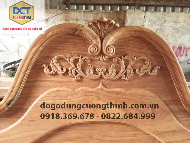 giường ngủ cổ điển gỗ gõ đỏ cao cấp