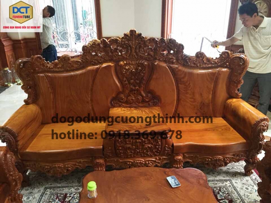 sofa gõ đỏ cao cấp
