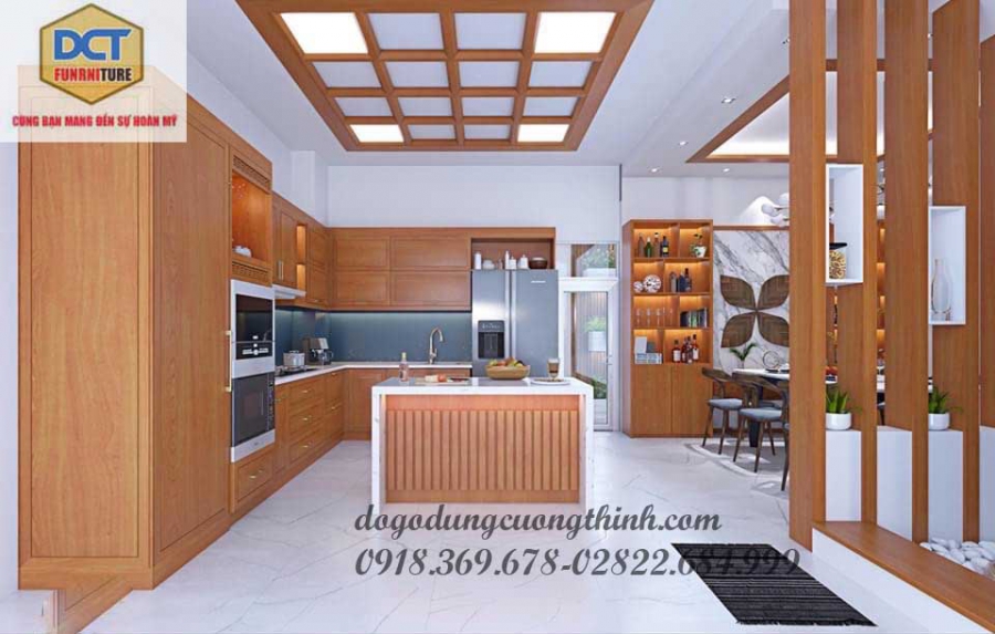 TỦ BẾP THIẾT KẾ HIỆN ĐẠI CAO CẤP TB41