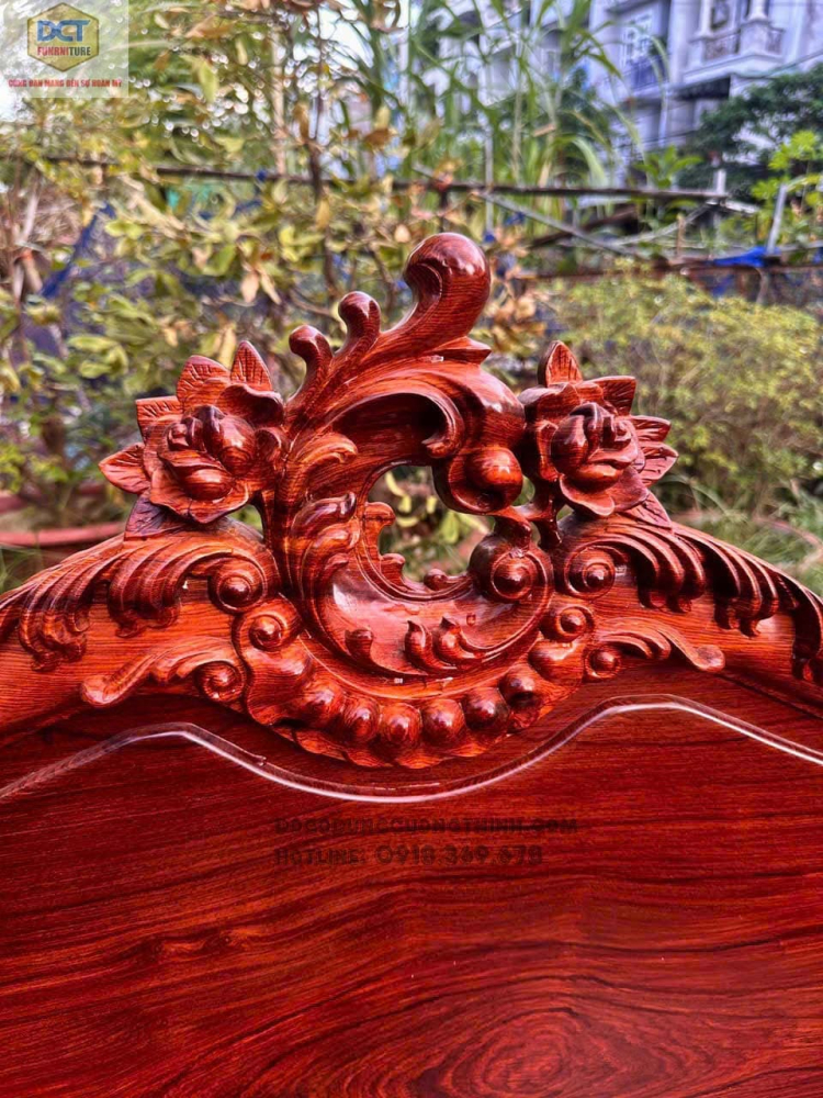 Bộ bàn ghế Louis gỗ cẩm lai PD147CM