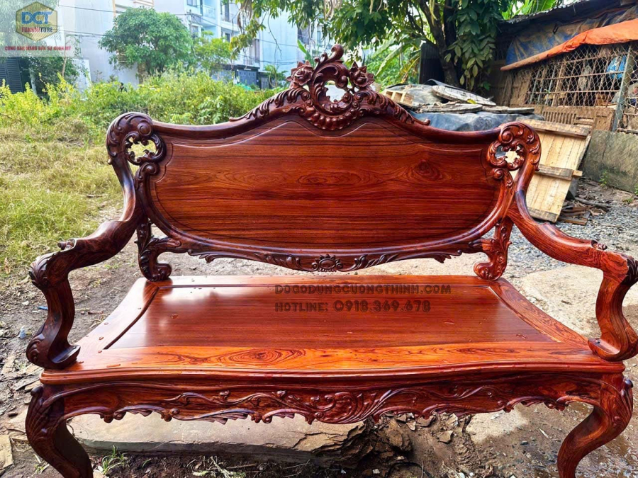Bộ bàn ghế Louis gỗ cẩm lai PD147CM
