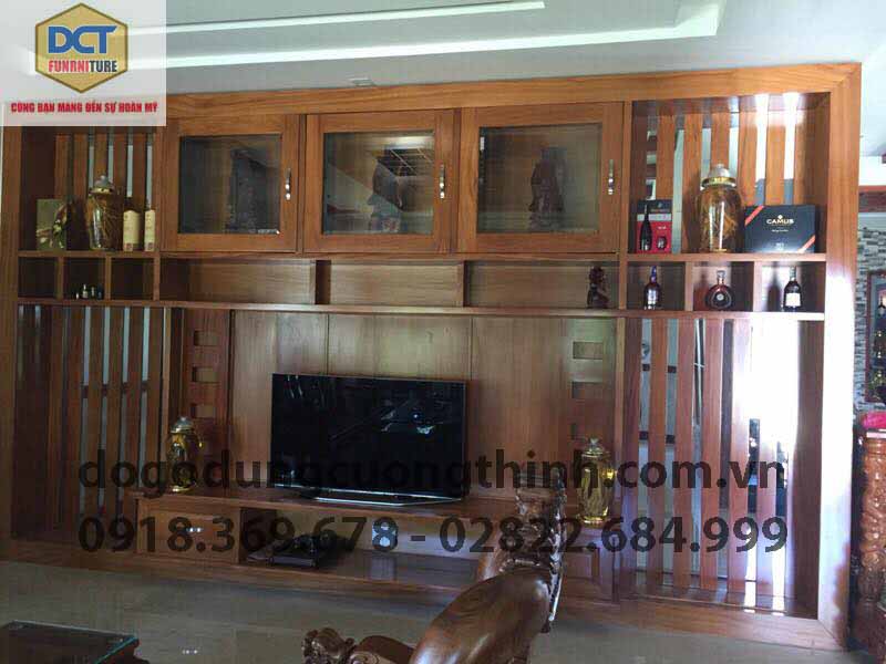 Kệ tivi gỗ gõ đỏ cao cấp TV23GD