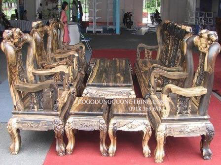 salon phong khach go mun