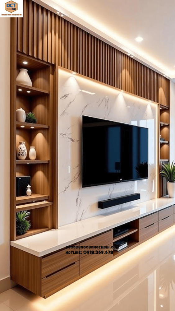 Mẫu vách kệ tivi hiện đại TV40 giá tốt