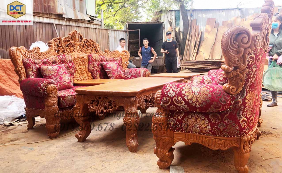 bộ bàn ghế sofa hoàng gia Đồ Gỗ Dũng Cường Thịnh