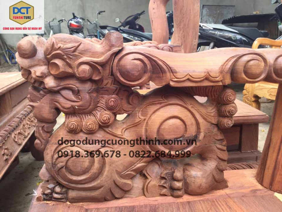 bàn ghế chạm nghê