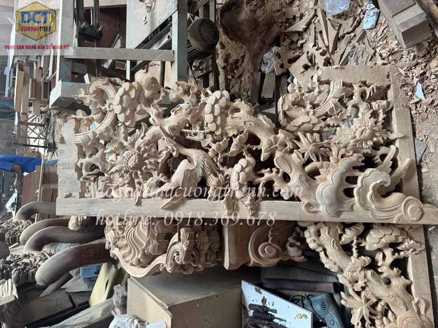 Thi công nội thất phòng thờ nhà thây Dũng Tiền Giang