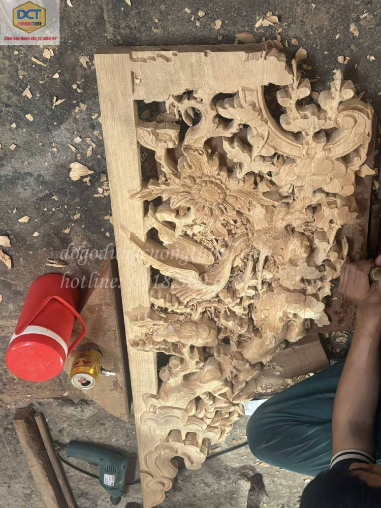 Thi công nội thất phòng thờ nhà thây Dũng Tiền Giang