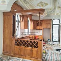 Thi công nội thất tân cổ điển gỗ gõ đỏ NT21 Cai Lậy Tiền Giang