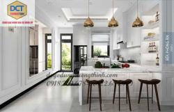 mau tu bep son trang tan co dien