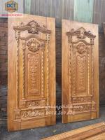 Bộ cửa phòng cổ điển gỗ gõ đỏ cp43gd