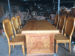 bàn ghế ăn gõ đỏ | ban ghe go do