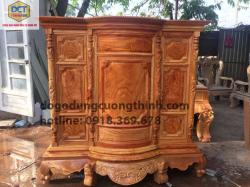 Mẫu tủ thờ gỗ gõ đỏ Lào