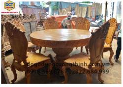 BỘ BÀN ĂN LU-Y GÕ ĐỎ BA36GD