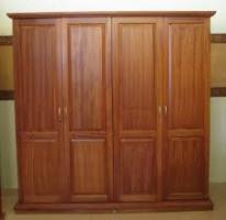 tủ áo 4 cánh gỗ sồi Mỹ