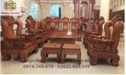 BỘ SALON GỖ HƯƠNG CHẠM NGHÊ TAY 20 