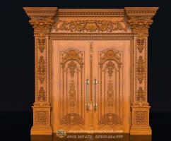 bộ cửa chính cổ điển 2 cánh