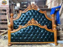 Mẫu giường ngủ tân cổ điển gỗ gõ đỏ G42GD cao cấp