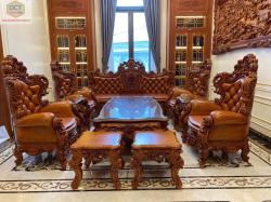 Bộ sofa hoàng gia gỗ gõ đỏ đẳng cấp PD145GD