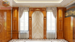 Thi công nội thất tân cổ điển gỗ gõ đỏ Bình Phước