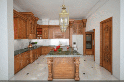 tu bep go go do|tủ bếp gỗ gõ đỏ