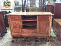 Kệ ti vi gõ đỏ TV22GD thiết kế nhỏ gọn giá tốt tại xưởng