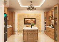 Tủ bếp gõ đỏ cao cấp sài gòn