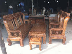 Bàn ghế phòng khách tay 12 gỗ hương vân