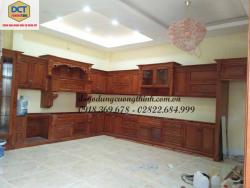 TỦ BẾP THIẾT KẾ TÂN CỔ TB22GD