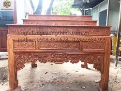 bàn thờ gia tiên tam cấp BT21GD gỗ gõ đỏ