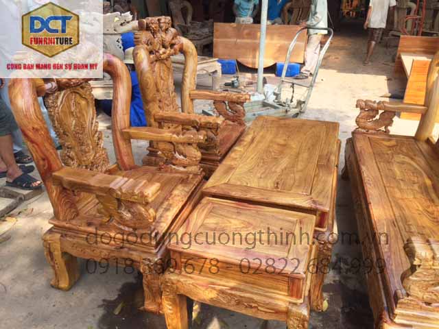 salon gỗ cho nhà hẹp
