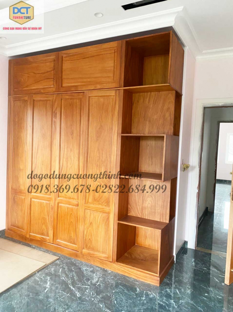 TỦ ÁO GỖ GÕ ĐỎ HIỆN ĐẠI TA39GD