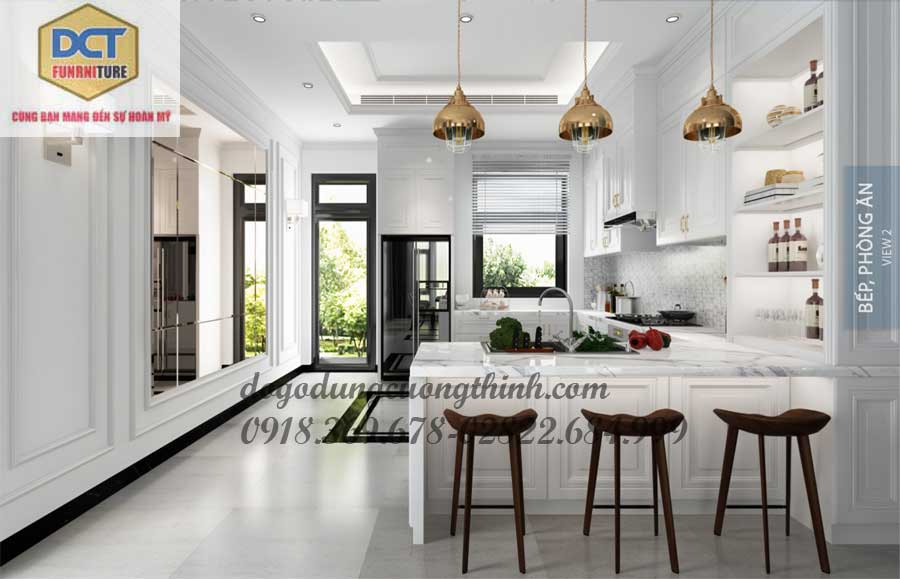 mau tu bep sơn trang hien dai
