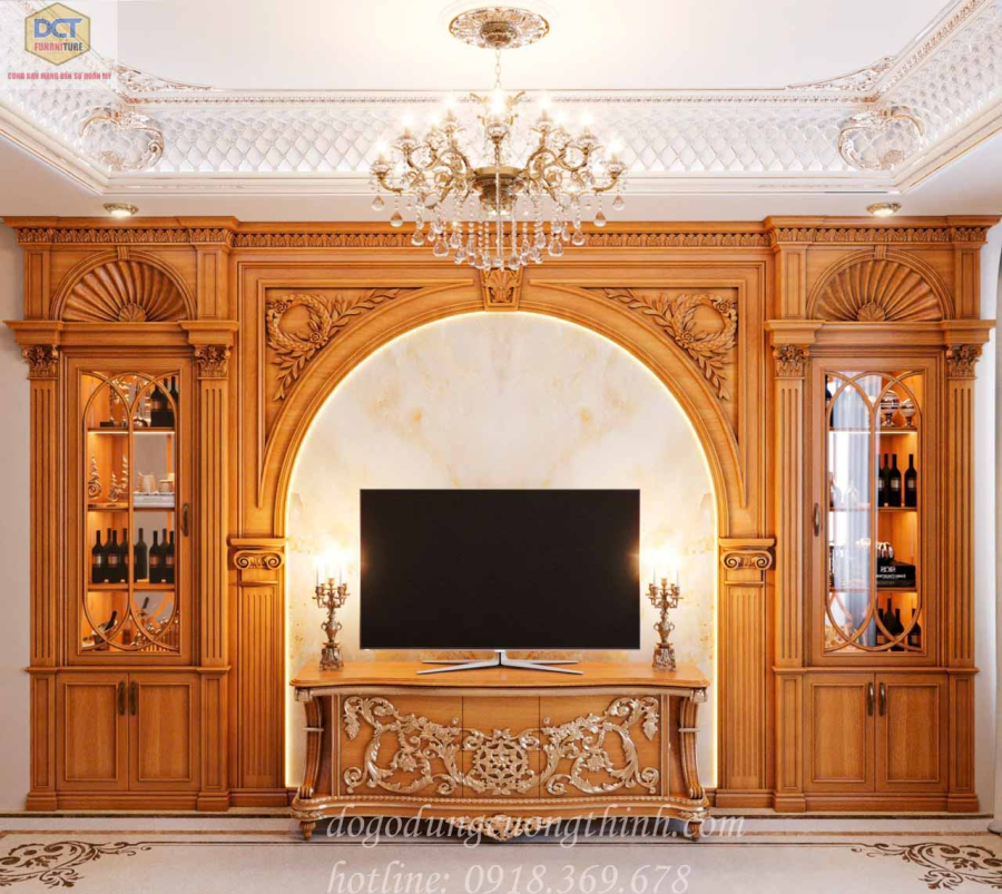 Mẫu tủ kê tivi đẳng cấp