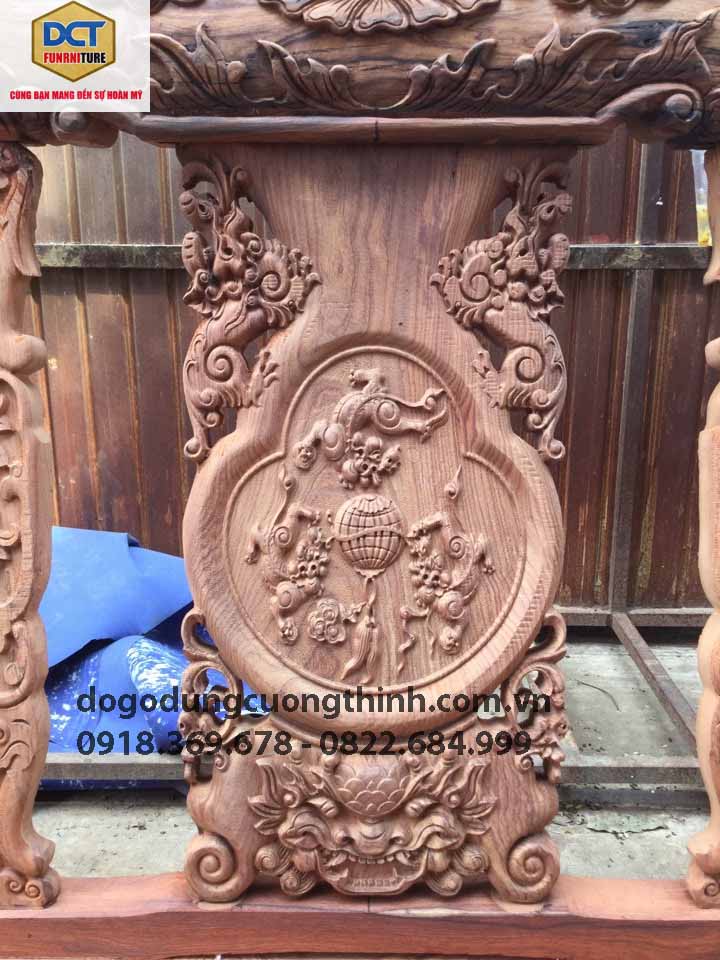 tựa ghế gỗ cẩm lai