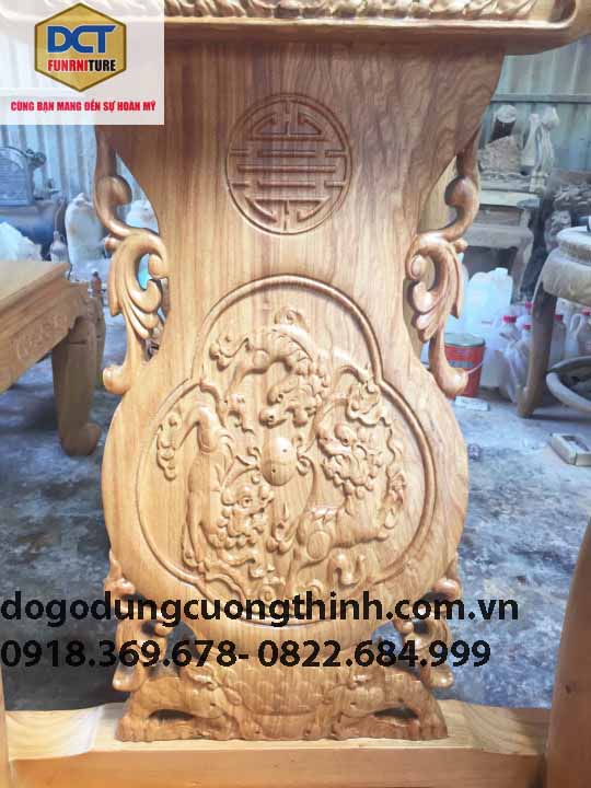 vách gõ đỏ tựa sư tử vờn tú cầu