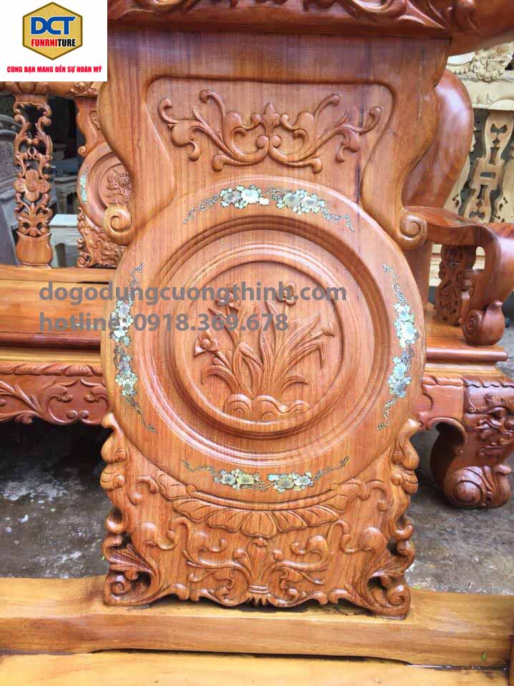 bàn ghế gõ đỏ nguyên miếng